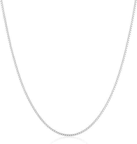 0.8mm Sterling Silver Box Chain Necklace