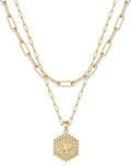 26  Handmade Y-Shaped Pendant Necklace – Multi-Layered Bar and Disc Necklace (Adjustable) for Women