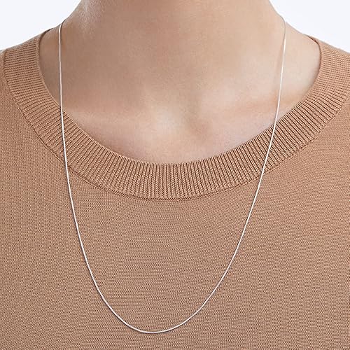0.8mm Sterling Silver Box Chain Necklace