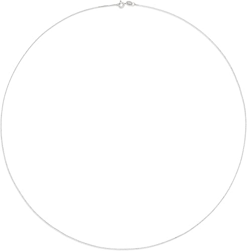 0.8mm Sterling Silver Box Chain Necklace